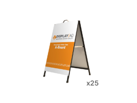 dafrabb - display|ad colorbond white face a-board with black frame 600mm x 900mm (25) bundle, 25 x dafrabb6x9, bundle deals
