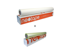 photo of Neotape NT100 General Purpose Medium Tack Application Tape - 1220mm + Neotape NT210 All Purpose Clear Application Tape 1220mm BUNDLE