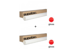 supatac std5100ar gloss white vinyl permanent grey air-release adhesive polymeric vinyl 1370mm + supatac stl6800 premium anti-graffiti film bundle, 1 x std5100ar3 + 1 x stl680013, bundle deals
