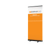 display|ad classic black retractable banner stand, dacb, economy roll ups