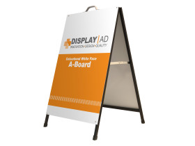 display|ad colorbond white face a-board with black frame, dafrabb6x9, metal panel a-frames