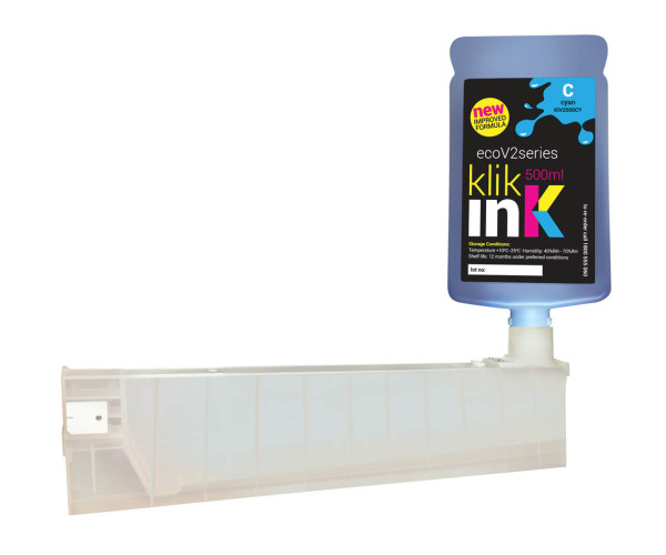 klikink eco3000 series 1l bulk ink, ki30001, dx4 print heads