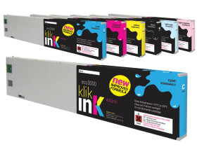 klikink eco3000 series 440ml cartridge, ki3000440, dx4 print heads