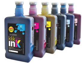 klikink eco3000 series 1l bulk ink, ki3000500lm, dx4 print heads