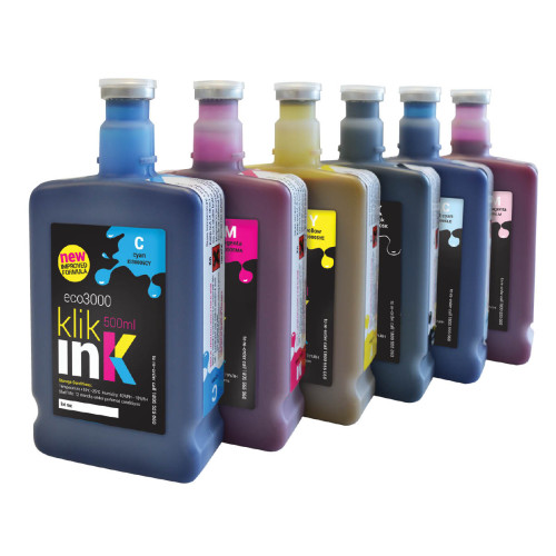 klikink eco3000 series 1l bulk ink, ki30001, dx4 print heads