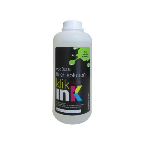 klikink flush solution for eco3000 series ink - 1litre, ki3000f1l, flush solution