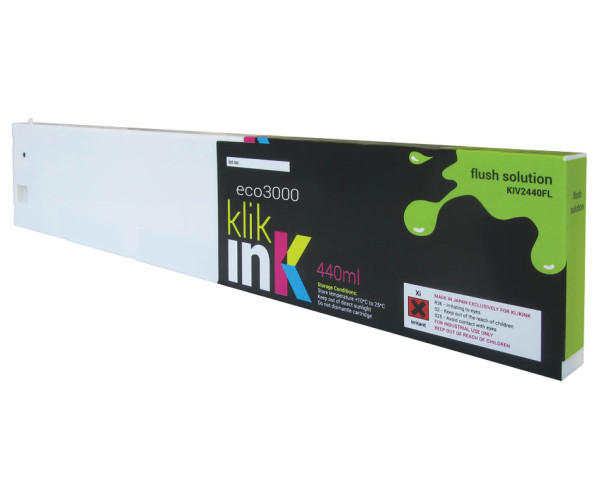 klikink flush solution for eco3000 series ink - 440ml cartridge, ki3000f440, flush solution