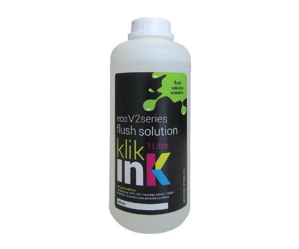 klikink flush solution for ecov2 series ink - 1litre, kiv2f, flush solution