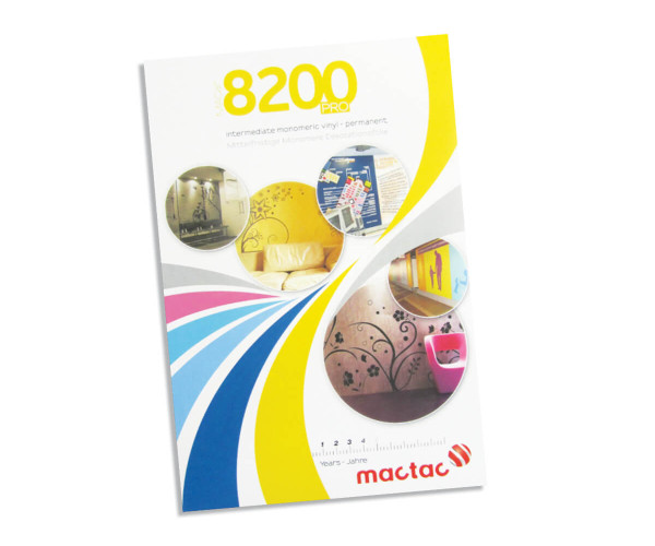 mactac macal 8200 - 3 year gloss opaque vinyl - black and white, mt82, monomeric coloured vinyl