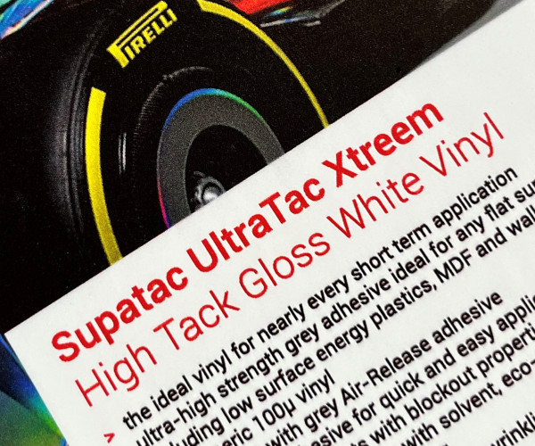 supatac ultratac xtreem high tack gloss white vinyl monomeric vinyl, stux, high tack vinyl