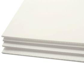proflute 5mm white graphics grade fluted sheet, pfw51812, white
